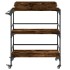 Carrito cocina madera ingeniería roble ahumado 81,5x41x92,5