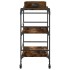 Carrito cocina madera ingeniería roble ahumado 81,5x41x92,5