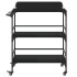 Carrito de cocina de madera de ingeniería negro 81,5x41x92,5