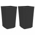 Jardineras 2 unidades PP negro 32,5x32,5x57