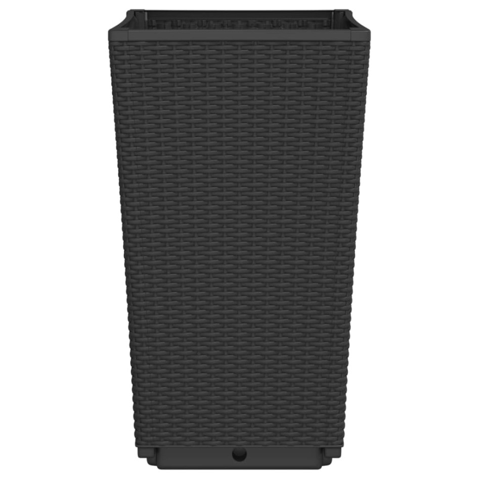 Jardineras 2 unidades PP negro 32,5x32,5x57