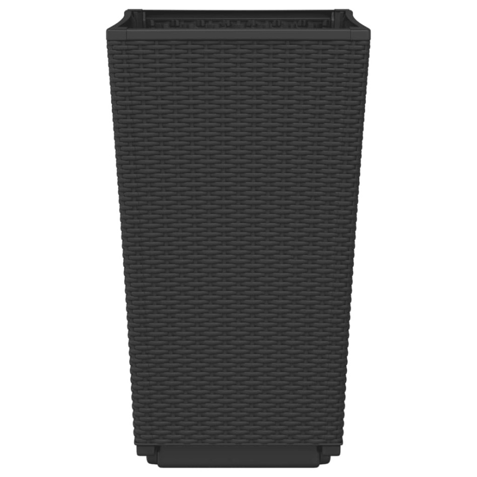 Jardineras 2 unidades PP negro 32,5x32,5x57