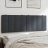 Cabecero de cama acolchado terciopelo gris oscuro 120