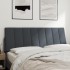 Cabecero de cama acolchado terciopelo gris oscuro 120