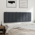 Cabecero de cama acolchado terciopelo gris oscuro 120
