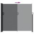 Toldo lateral retráctil negro 180x300