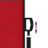 Toldo lateral retráctil rojo 140x500