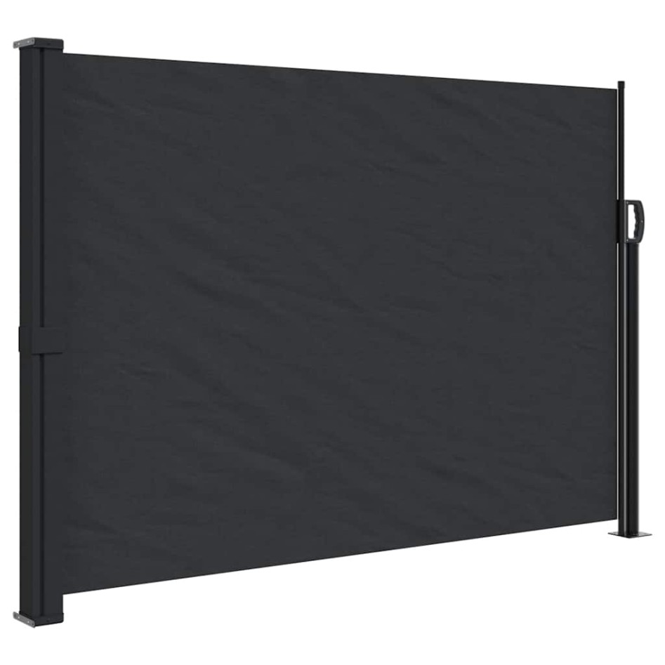 Toldo lateral retráctil negro 140x600