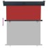 Toldo lateral de balcón rojo 145x250