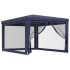 Carpa para fiestas con 4 paredes de malla HDPE azul 3x4