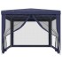Carpa para fiestas con 4 paredes de malla HDPE azul 3x4