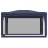 Carpa para fiestas con 4 paredes de malla HDPE azul 3x4