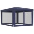 Carpa para fiestas con 4 paredes de malla HDPE azul 3x4