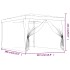 Carpa para fiestas con 4 paredes de malla HDPE azul 3x4