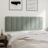 Cabecero de cama acolchado terciopelo gris claro 140