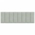 Cabecero de cama acolchado terciopelo gris claro 140