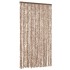 Cortina antimoscas chenilla beige y marrón oscuro 100x230