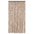 Cortina antimoscas chenilla beige y marrón oscuro 100x230
