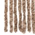 Cortina antimoscas chenilla beige y marrón oscuro 100x230