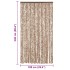Cortina antimoscas chenilla beige y marrón oscuro 100x230