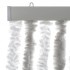 Cortina antimoscas chenilla gris claro y blanco 90x200