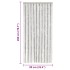 Cortina antimoscas chenilla gris claro y blanco 90x200