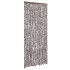 Cortina antimoscas chenilla marrón y blanco 100x200