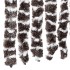 Cortina antimoscas chenilla marrón y blanco 100x200