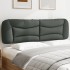 Cabecero de cama acolchado tela gris oscuro 180