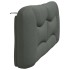 Cabecero de cama acolchado tela gris oscuro 180