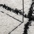 Alfombra de pelo largo moderna PAMPLONA crema y negro