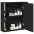 Armario con espejo de baño madera ingeniería negro 60x16x60