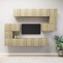Set de muebles salón TV 10 pzas madera ingeniería roble