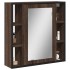 Armario con espejo baño madera marrón roble 60x16x60