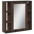 Armario con espejo baño madera marrón roble 60x16x60