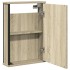 Armario con espejo de baño madera roble Sonoma 42x12x60