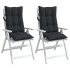 Cojines de silla con respaldo alto 2 uds tela Oxford