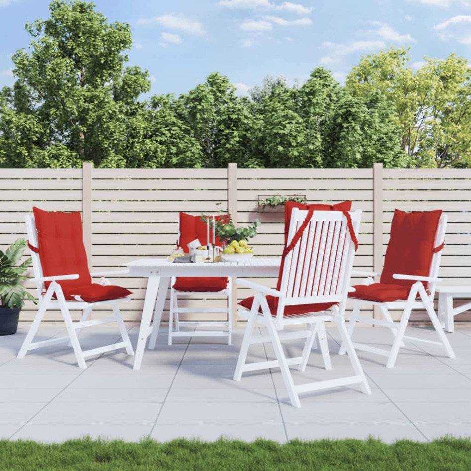 Cojines de silla con respaldo alto 4 uds tela Oxford