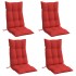 Cojines de silla con respaldo alto 4 uds tela Oxford
