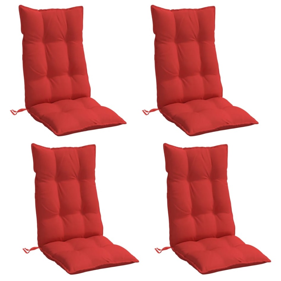 Cojines de silla con respaldo alto 4 uds tela Oxford
