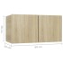 Set de muebles salón TV 10 pzas madera ingeniería roble