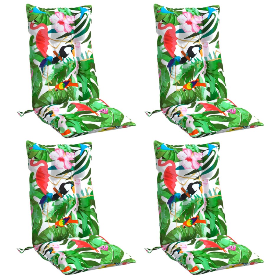 Cojines de silla con respaldo alto 4 uds tela Oxford