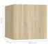 Set de muebles salón TV 10 pzas madera ingeniería roble