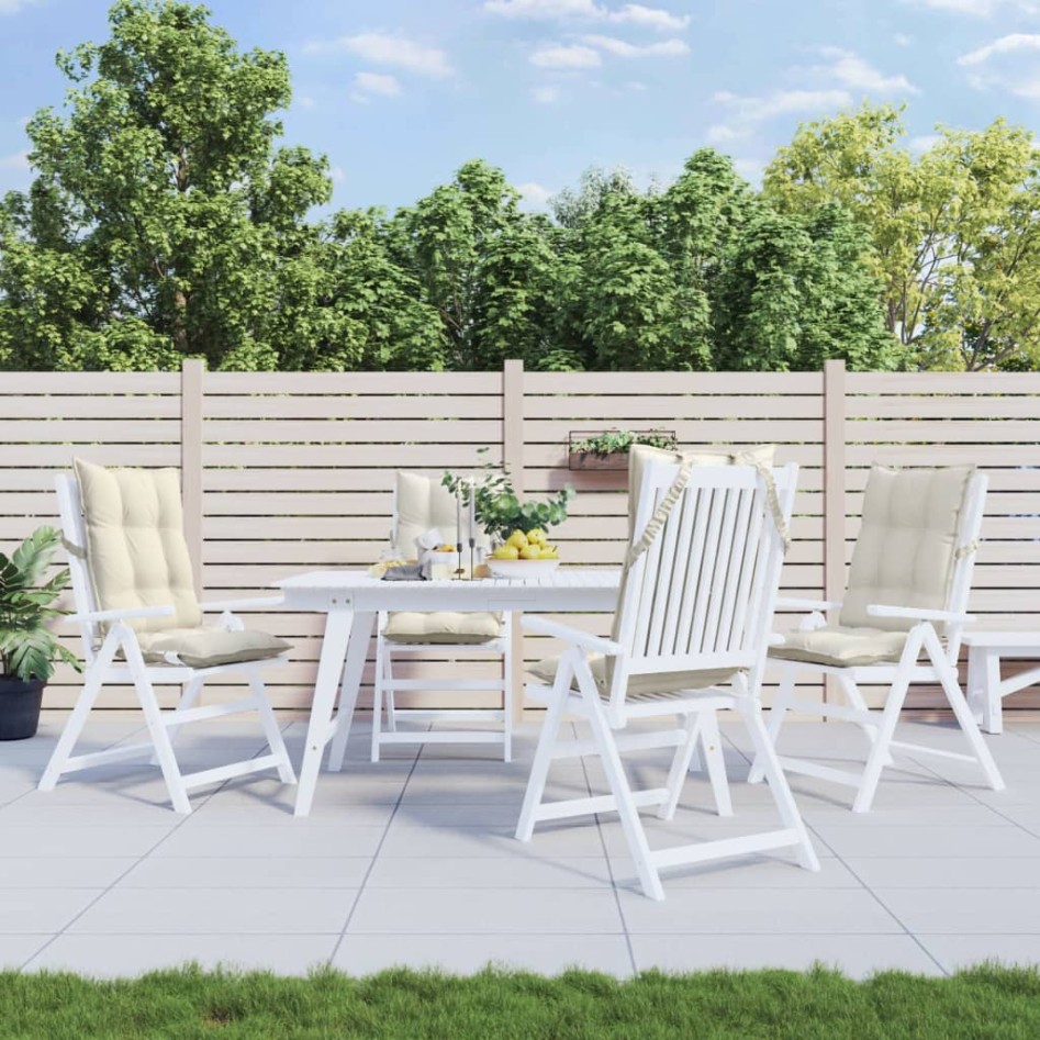 Cojines de silla respaldo alto 4 uds tela Oxford color