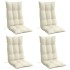 Cojines de silla respaldo alto 4 uds tela Oxford color
