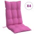 Cojines para silla con respaldo alto 4 uds tela Oxford
