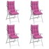 Cojines para silla con respaldo alto 4 uds tela Oxford