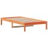 Sofá cama sin colchón madera maciza pino marrón cera 90x190