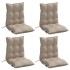 Cojines para silla respaldo bajo 4 uds tela Oxford gris