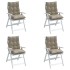 Cojines para silla respaldo bajo 4 uds tela Oxford gris